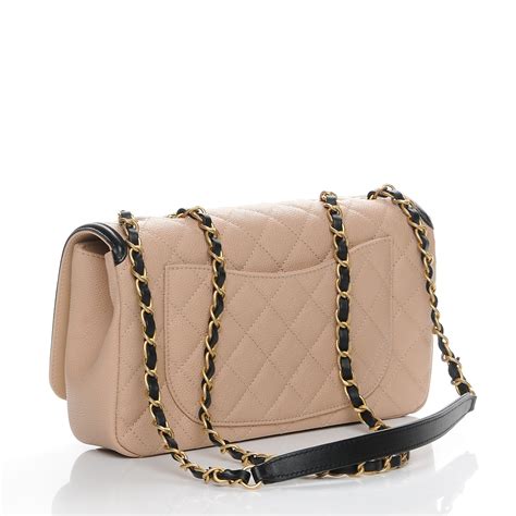 chanel caviar quilted small cc filigree flap beige black|CHANEL Caviar Quilted Small CC Filigree Flap Beige Black .